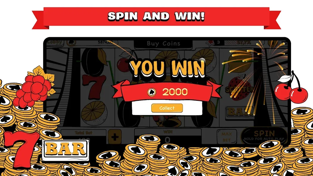 B&W Casino MOD APK на Android — Много денег — скриншот 5