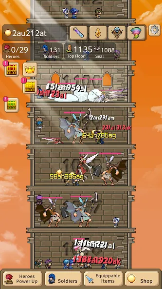 Скачать Tower of Hero (Мод: Много денег) на Андроид — скриншот 3