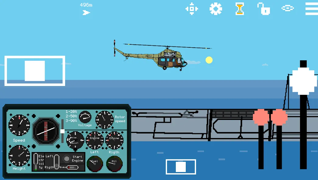 Скачать Pixel Helicopter Simulator — Много денег и всё разблокировано — скриншот 1
