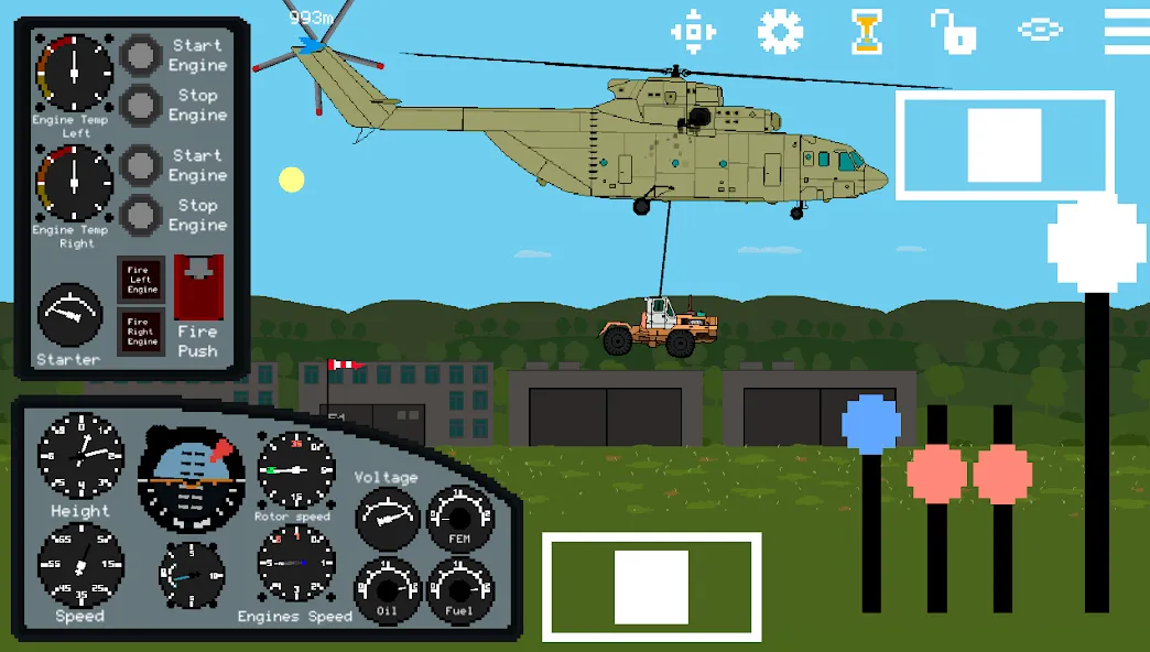 Скачать Pixel Helicopter Simulator — Много денег и всё разблокировано — скриншот 4