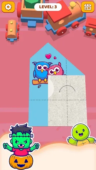 Paper Fold: Paper Puzzle 3D Mod APK Все разблокировано — Скачать на Андроид — скриншот 1