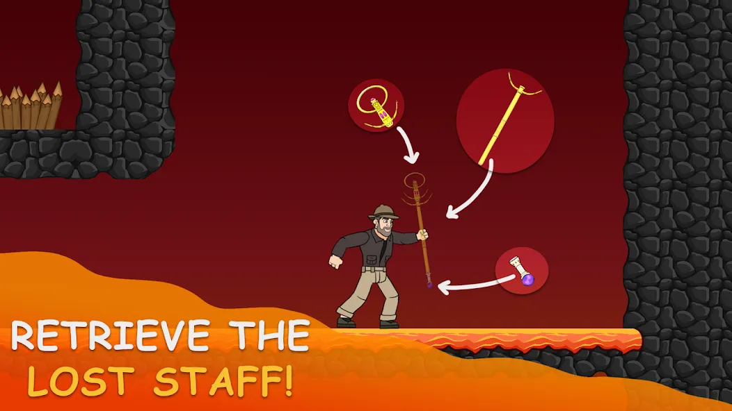 Volcano Escape — Мод: Бесконечные подсказки — скриншот 5