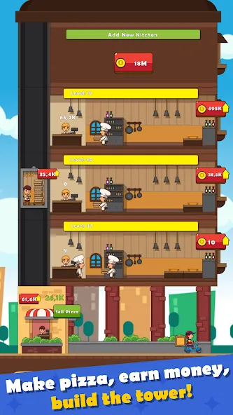 Скачать Pizza Tower: Idle Tycoon на Android — Много денег — скриншот 2 Скачать Pizza Tower: Idle Tycoon на Android — Много денег — скриншот 2