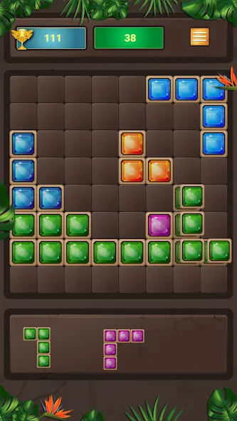 Взломанная Block Puzzle на Андроид — Все разблокировано — скриншот 1