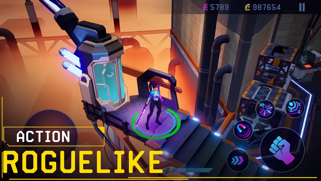 Rush Angel - Cyberpunk RPG Mod APK Много денег и бессмертие — Скачать на Андроид — скриншот 1 Rush Angel - Cyberpunk RPG Mod APK Много денег и бессмертие — Скачать на Андроид — скриншот 1