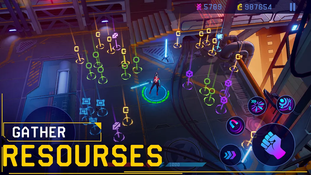 Rush Angel - Cyberpunk RPG Mod APK Много денег и бессмертие — Скачать на Андроид — скриншот 4 Rush Angel - Cyberpunk RPG Mod APK Много денег и бессмертие — Скачать на Андроид — скриншот 4