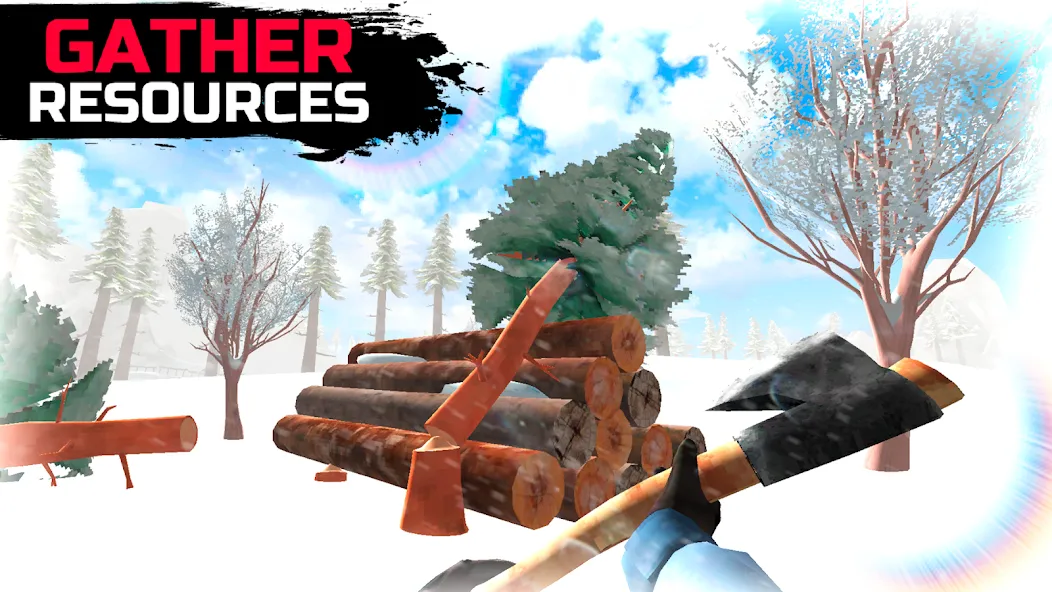 WinterCraft: Survival Forest — Мод: Бескрайние ресурсы — скриншот 4