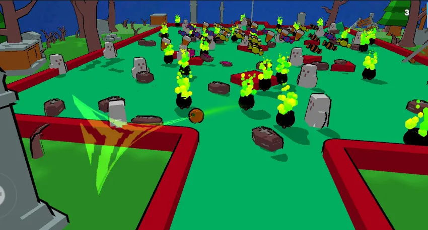 Скачать MiniGolf Madness: Halloween на Android — Много денег и без рекламы — скриншот 2