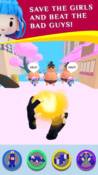 Ninja Hands (Мод Много денег) — скриншот 3