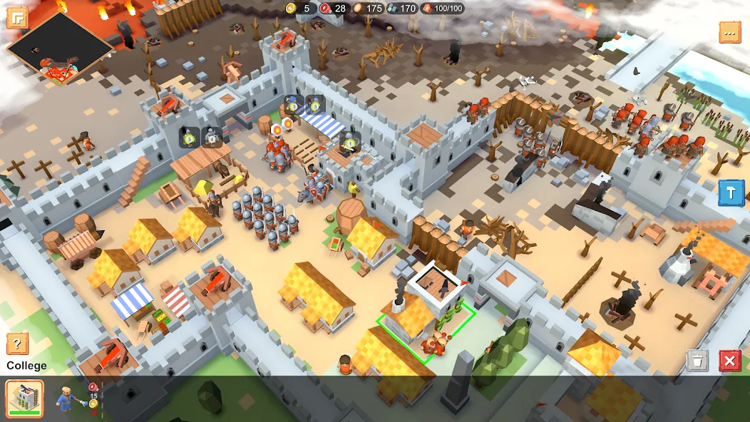Скачать RTS Siege Up! - Medieval War на телефон — Много денег — скриншот 1