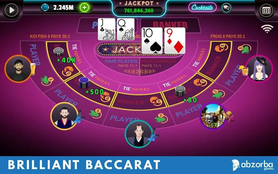 Baccarat — Взломанная версия (Много денег) — скриншот 1