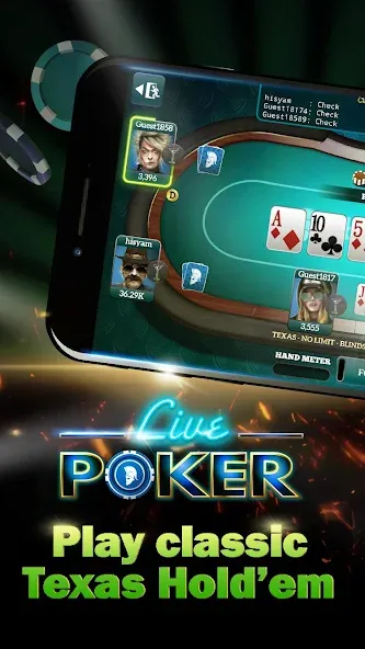 Live Poker Tables–Texas holdem — Много денег — скриншот 1