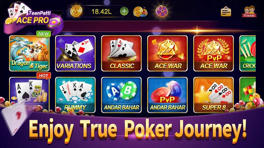 Взломанная Teenpatti Ace Pro -poker,rummy на Андроид — Множество денег — скриншот 3
