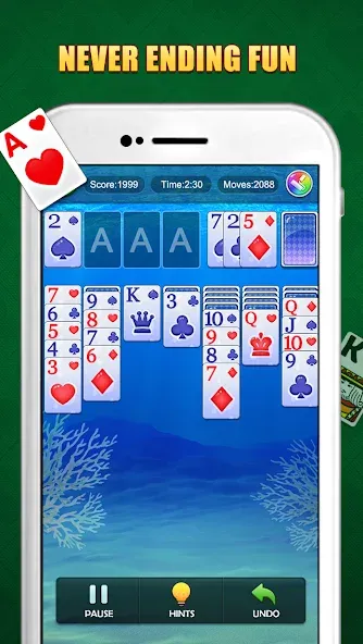 Скачать Solitaire Puzzle : Card Jigsaw — Модификация Много денег — скриншот 2