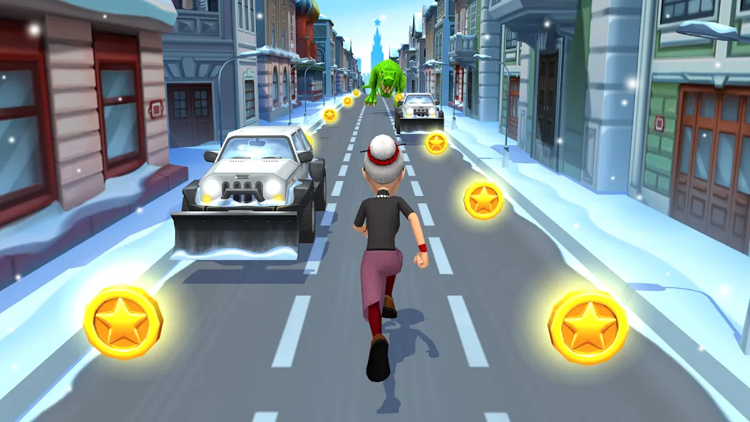 Angry Gran Run — Мод: Много денег — скриншот 1