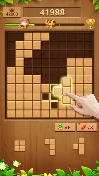 Скачать Wood Block Puzzle Addictive — Модификация Все уровни разблокированы — скриншот 1