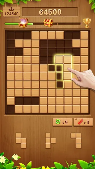 Скачать Wood Block Puzzle Addictive — Модификация Все уровни разблокированы — скриншот 4