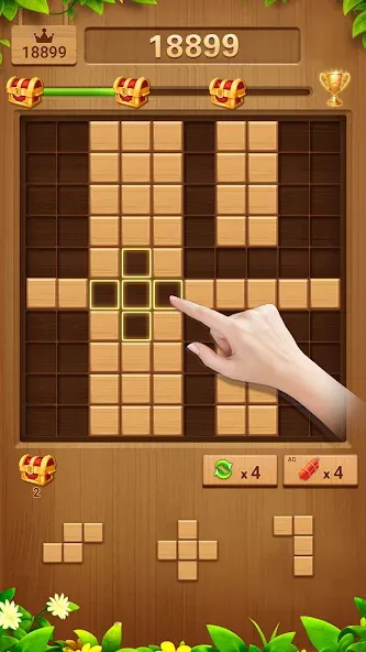 Скачать Wood Block Puzzle Addictive — Модификация Все уровни разблокированы — скриншот 5