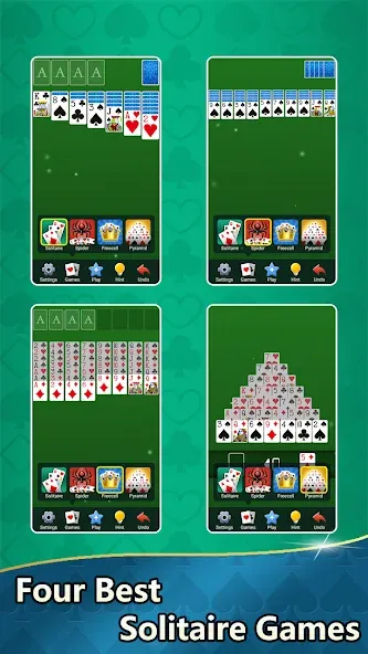 Скачать Aged Solitaire Collection на телефон — Все пасьянсы разблокированы — скриншот 1