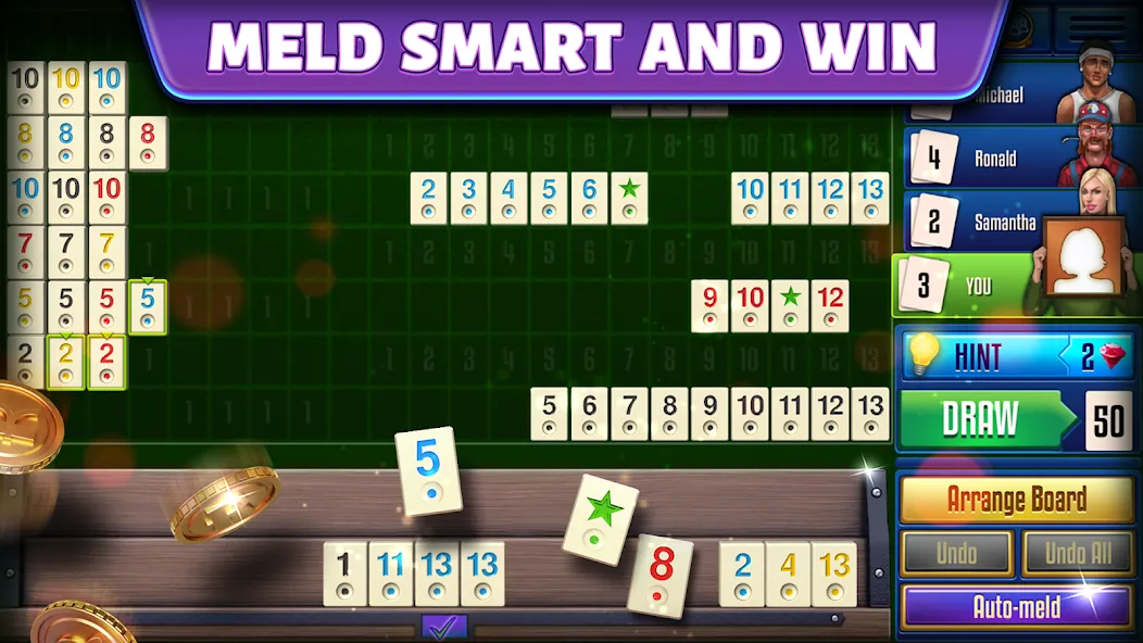 Взлом Rummy Club — Много денег — скриншот 1