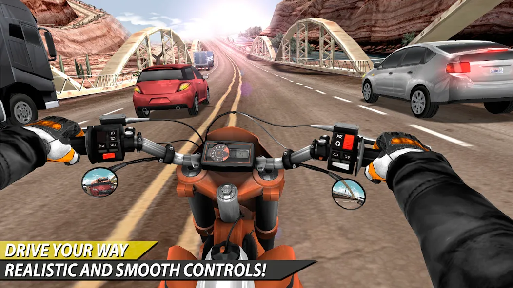 Взлом Moto Rider In Traffic — Много денег и без рекламы — скриншот 3