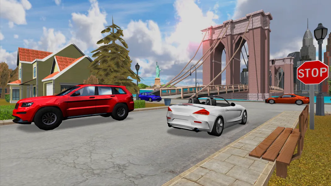 Car Driving Simulator: NY MOD APK — Много денег — скриншот 5