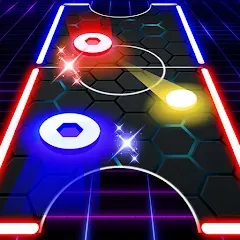 Скачать Air Hockey Glow HD Ultimate 2D с модом — Все столы и шайбы разблокированы