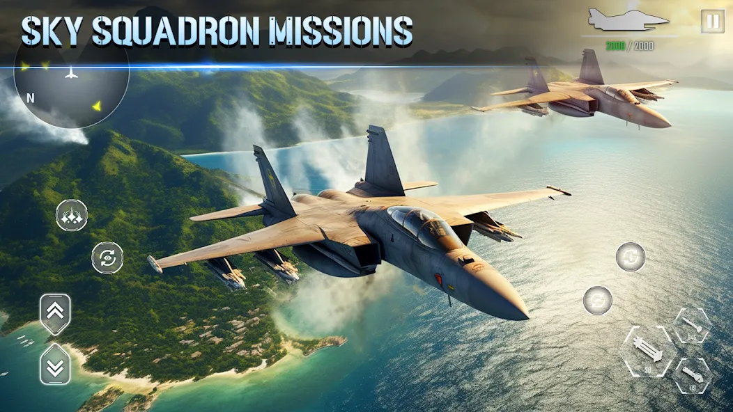 Aircraft Strike: Jet Fighter — Взломанная версия (Много денег и все самолеты открыты) — скриншот 3 Aircraft Strike: Jet Fighter — Взломанная версия (Много денег и все самолеты открыты) — скриншот 3