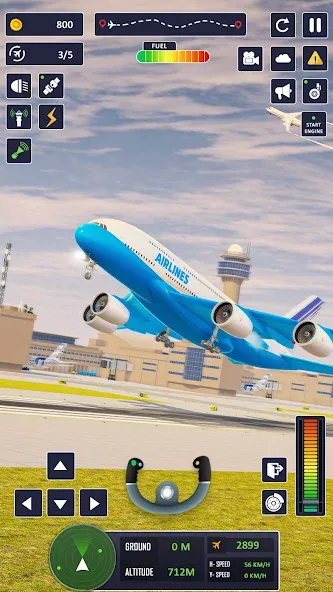 Скачать Airplane Game Flight Simulator MOD APK — Много денег и всё разблокировано — скриншот 1