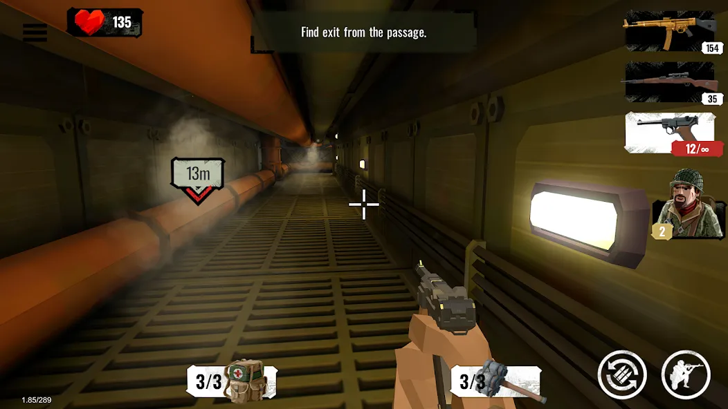 Скачать World War Polygon: WW2 shooter — Модификация Много патронов и денег — скриншот 1