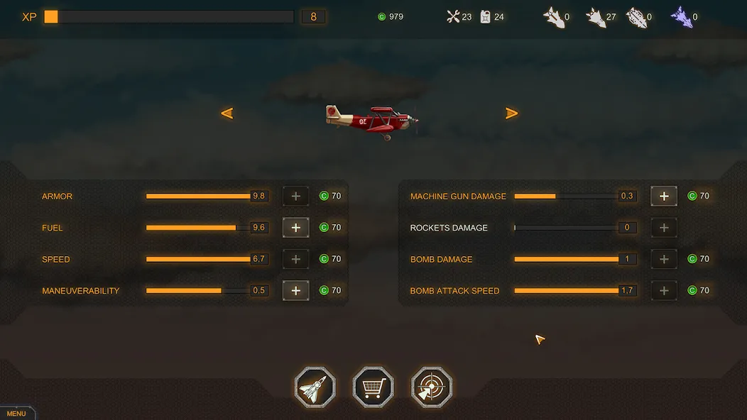 Скачать взлом Aircraft Evolution на Андроид — Много денег — скриншот 3