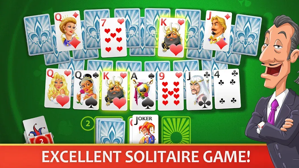 Solitaire Perfect Match — Мод: Без рекламы — скриншот 1