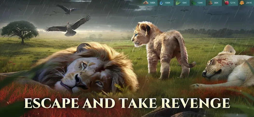 Beast Lord: The New Land на Андроид — Мод Много ресурсов и бессмертие — скриншот 2