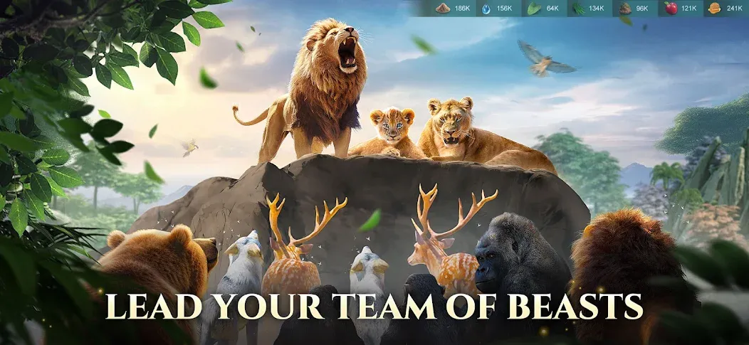 Beast Lord: The New Land на Андроид — Мод Много ресурсов и бессмертие — скриншот 3