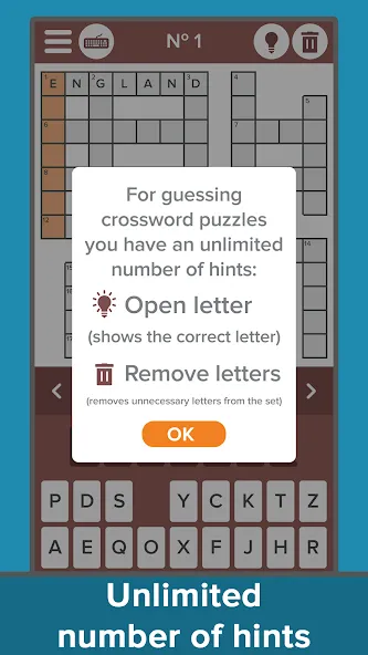 Crossword: Grand collection MOD APK — Все уровни открыты и без рекламы — скриншот 5