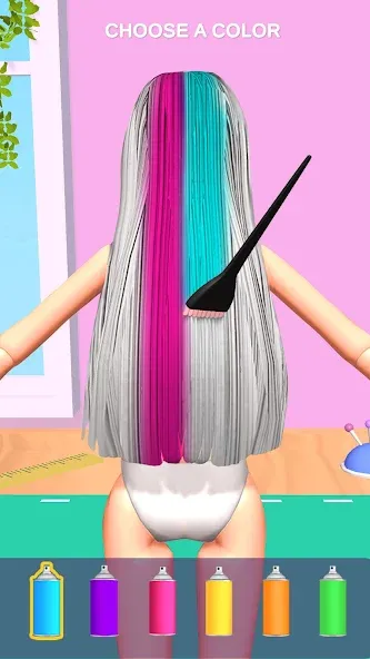 Doll Makeover - DIY 3D Dolly на Андроид — Мод Много денег — скриншот 3 Doll Makeover - DIY 3D Dolly на Андроид — Мод Много денег — скриншот 3