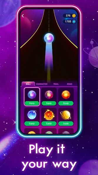 Скачать Dancing Road: Color Ball Run! (Мод: Много денег) на Андроид — скриншот 4 Скачать Dancing Road: Color Ball Run! (Мод: Много денег) на Андроид — скриншот 4