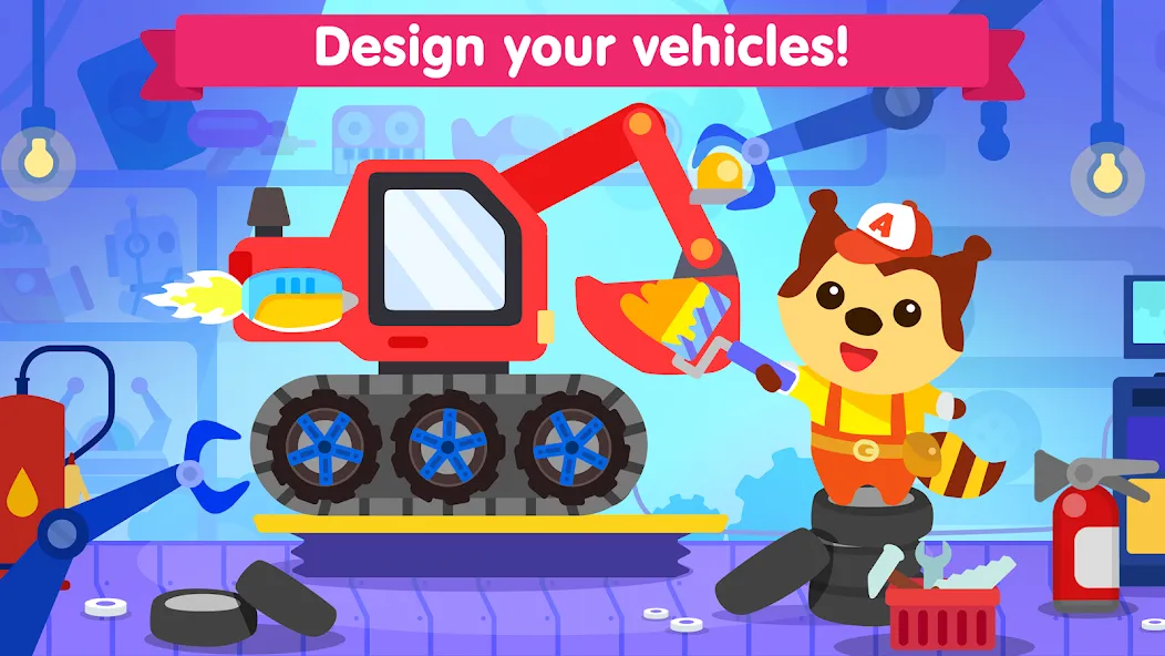 Скачать взломанную Car games for toddlers & kids — Все открыто — скриншот 1