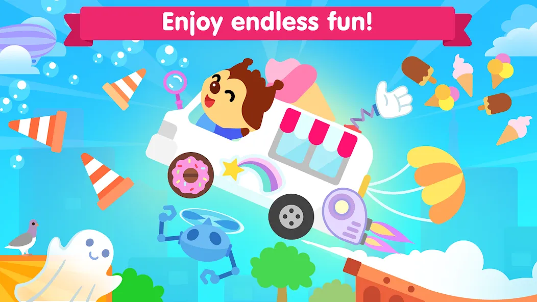 Скачать взломанную Car games for toddlers & kids — Все открыто — скриншот 2