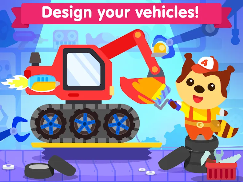 Скачать взломанную Car games for toddlers & kids — Все открыто — скриншот 4