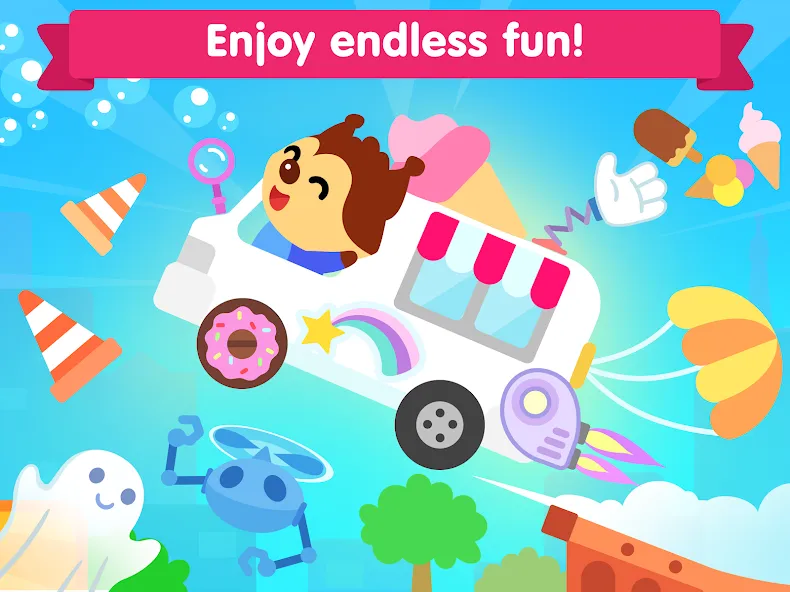 Скачать взломанную Car games for toddlers & kids — Все открыто — скриншот 5