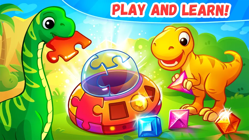 Взлом Dinosaur games for kids age 2 — Все уровни разблокированы — скриншот 2