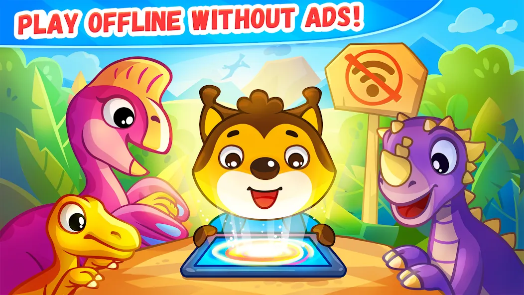 Взлом Dinosaur games for kids age 2 — Все уровни разблокированы — скриншот 5