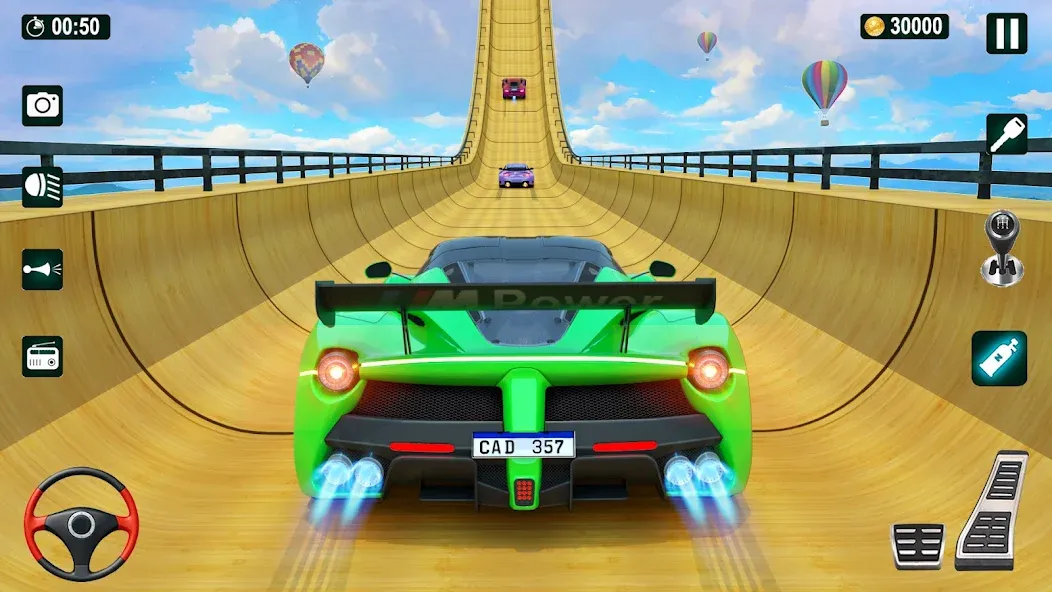 Скачать GT Car Stunt 3D: Ramp Car Game — Модификация Много денег — скриншот 1