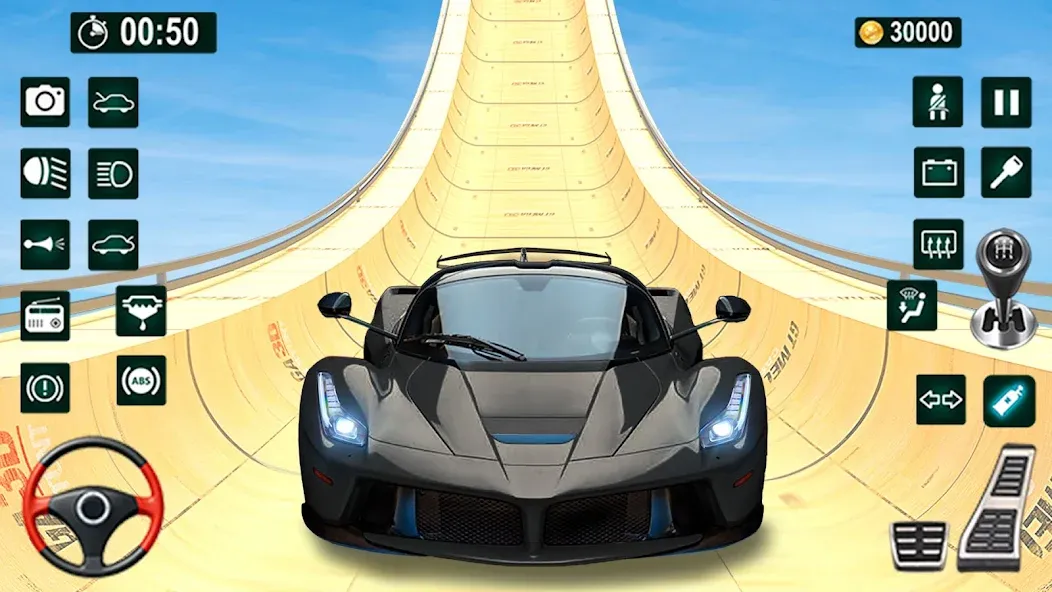 Скачать GT Car Stunt 3D: Ramp Car Game — Модификация Много денег — скриншот 2