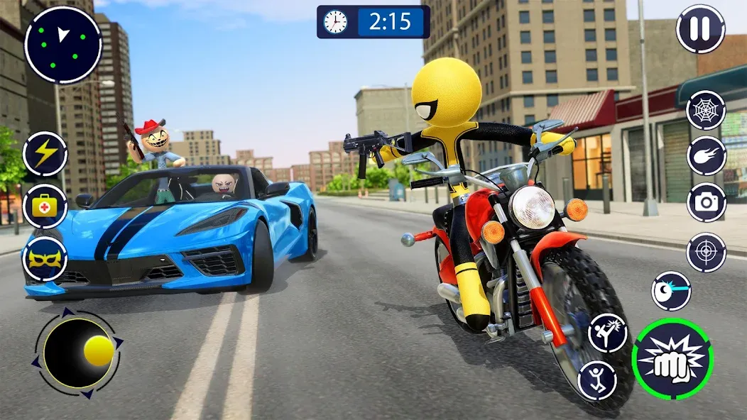 Скачать Spider Stickman Rope Hero Game — Модификация Много денег и без рекламы — скриншот 2 Скачать Spider Stickman Rope Hero Game — Модификация Много денег и без рекламы — скриншот 2