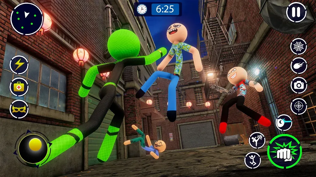 Скачать Spider Stickman Rope Hero Game — Модификация Много денег и без рекламы — скриншот 4 Скачать Spider Stickman Rope Hero Game — Модификация Много денег и без рекламы — скриншот 4