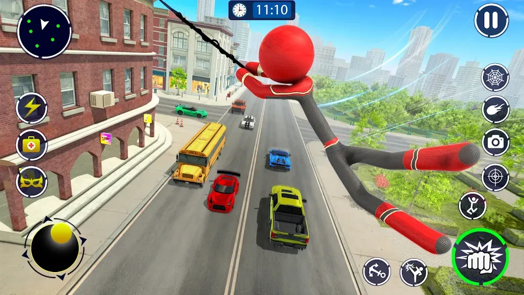 Скачать Spider Stickman Rope Hero Game — Модификация Много денег и без рекламы — скриншот 5