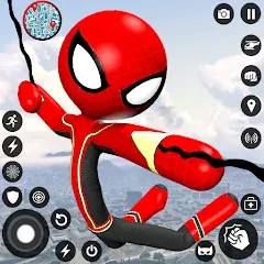 Скачать Spider Stickman Rope Hero Game — Модификация Много денег и без рекламы