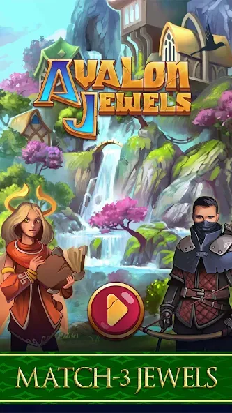 Скачать Avalon Jewels Match-3 на Android — Много денег и ходов — скриншот 1
